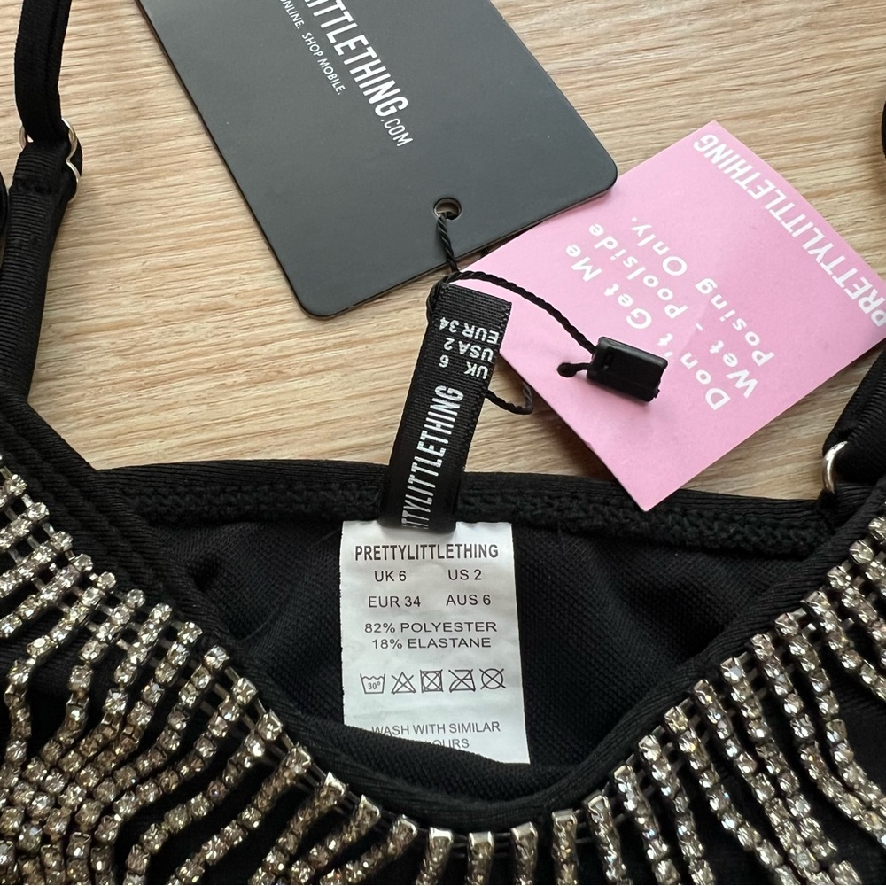 PrettyLittleThing Rhinestone Bikin - Picture 4 of 5